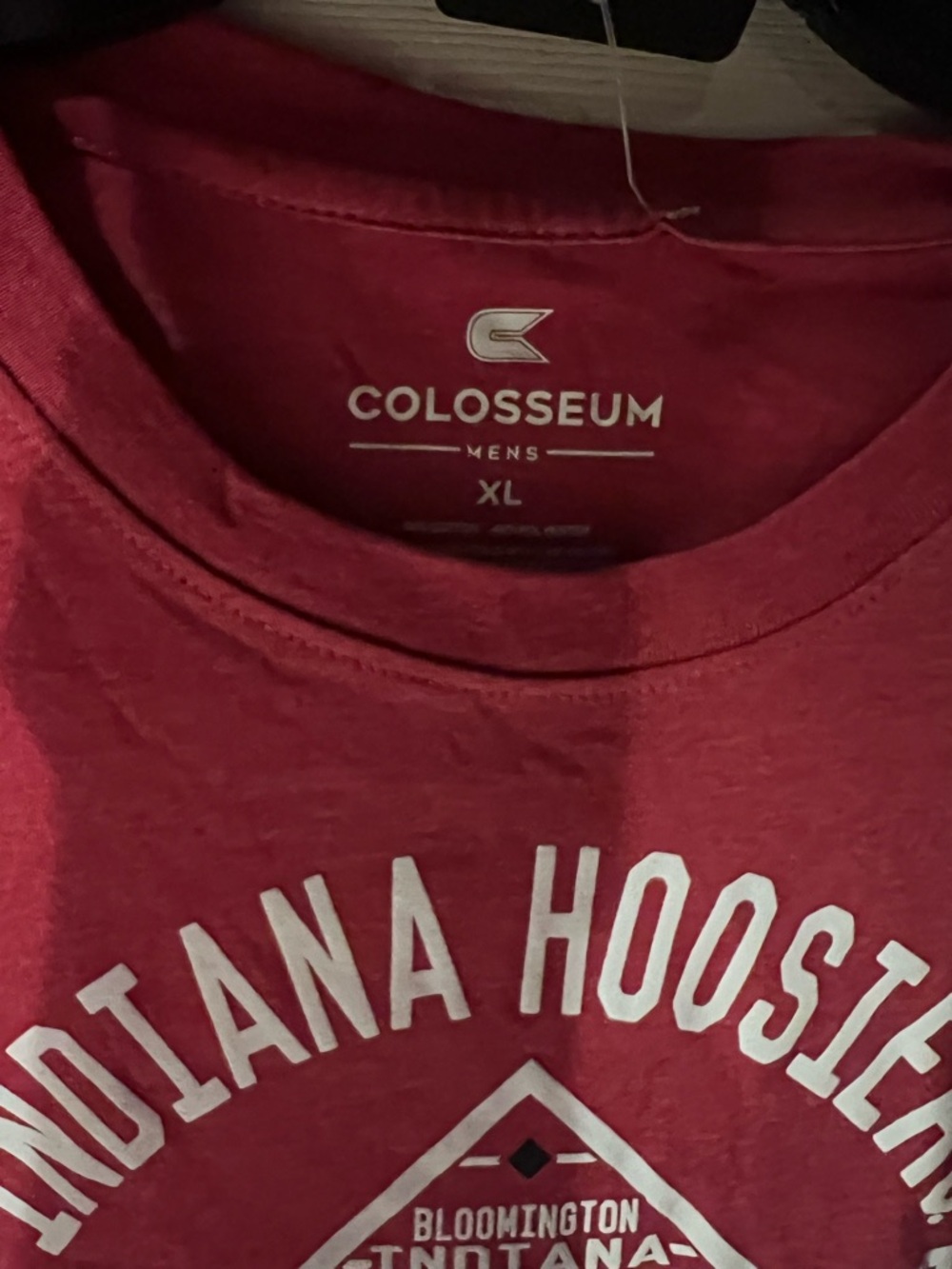 Colosseum Indiana Hoosiers Cream & Crimson Graphic Tee - Crimson NWT - Picture 2 of 4